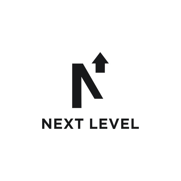 Diseño de logotipo de vector corporativo de identidad de marca N y flecha