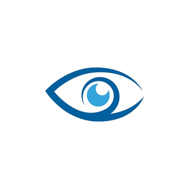 Diseño del logotipo del vector de cuidado ocular