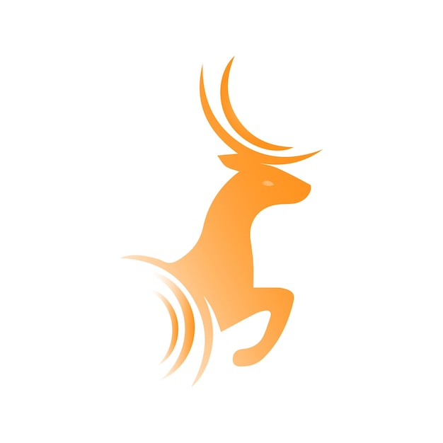 Diseño del logotipo de Vector Deer de primera calidad Ilustración de plantilla de logotipo de ciervo de alce abstracto simple