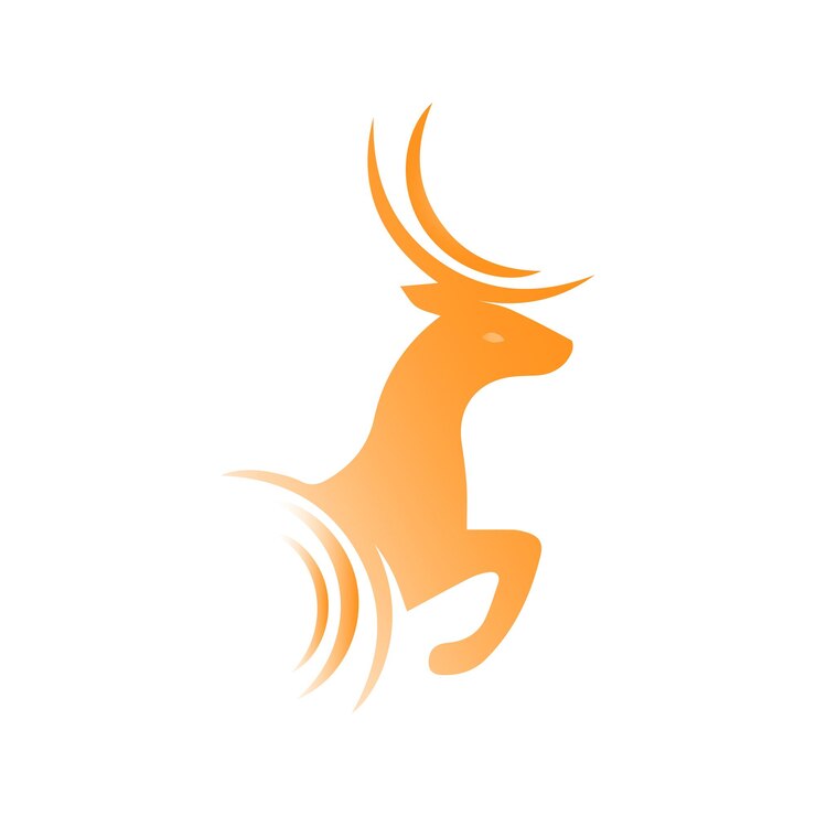 Diseño del logotipo de Vector Deer de primera calidad Ilustración de plantilla de logotipo de ciervo de alce abstracto simple