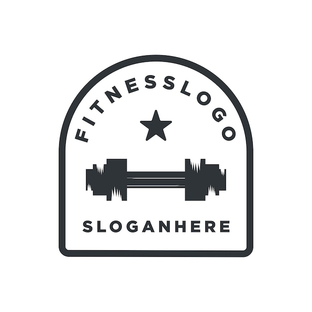 diseño de logotipo de vector de deporte de gimnasio de fitness