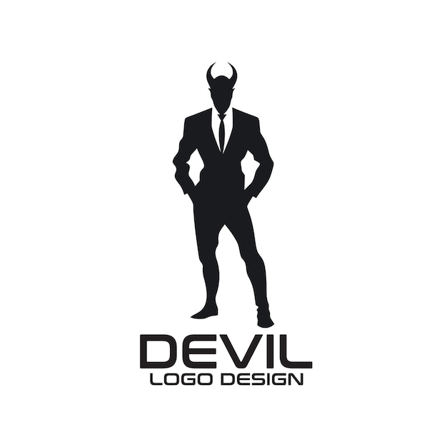 Diseño del logotipo del vector del diablo