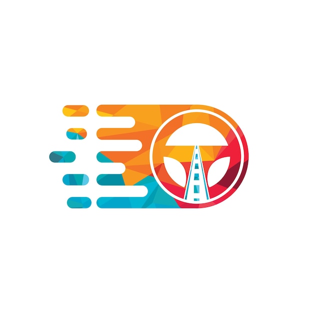Diseño de logotipo de vector de dirección rápida Concepto de diseño de logotipo de automóvil rápido
