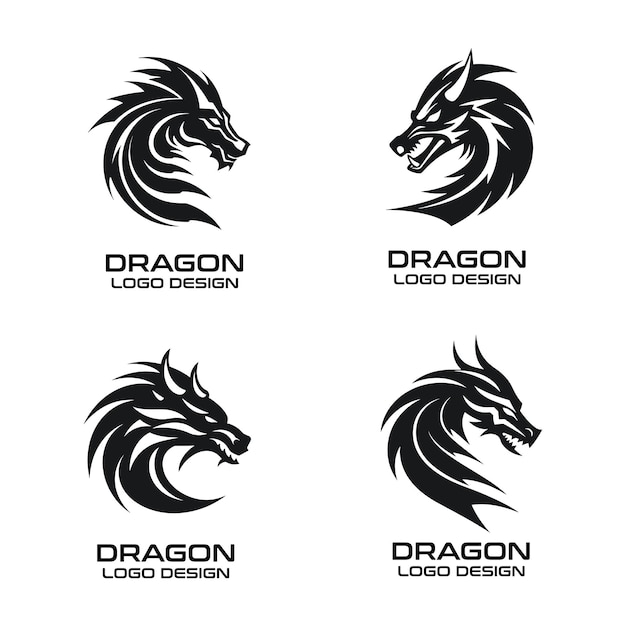 Diseño del logotipo del vector del dragón