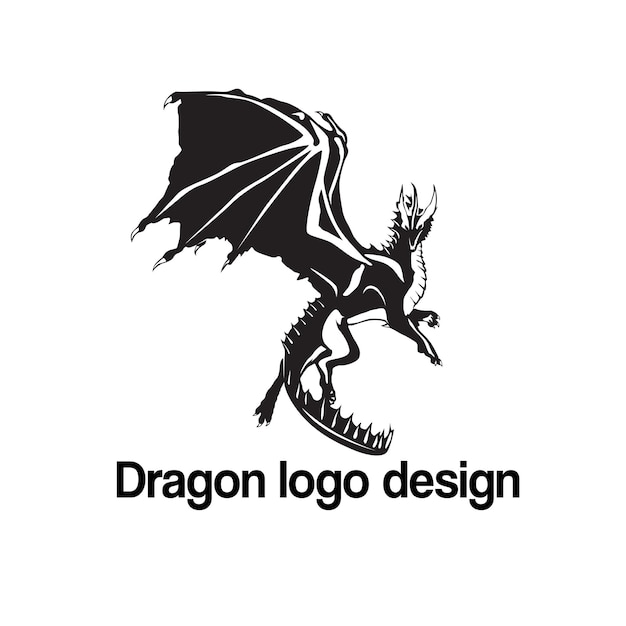 Diseño del logotipo del vector del dragón