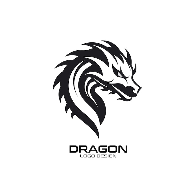 Diseño del logotipo del vector del dragón