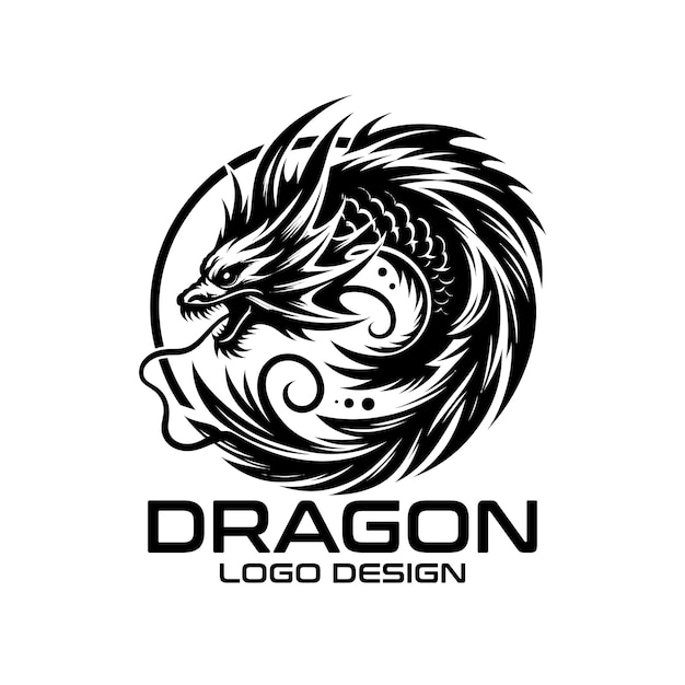 diseño de logotipo de vector de dragón