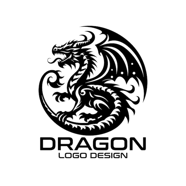 diseño de logotipo de vector de dragón
