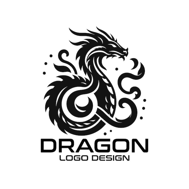 diseño de logotipo de vector de dragón