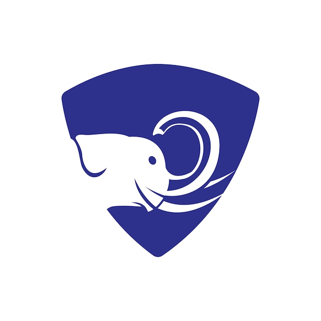 Diseño de logotipo de vector de elefante