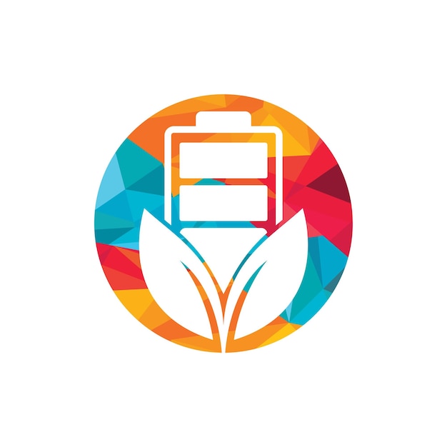 Diseño de logotipo de vector de energía verde