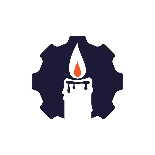 Diseño del logotipo del vector del engranaje de la vela