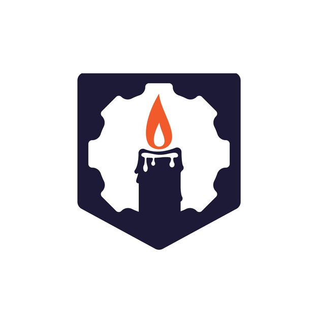 Diseño del logotipo del vector del engranaje de la vela