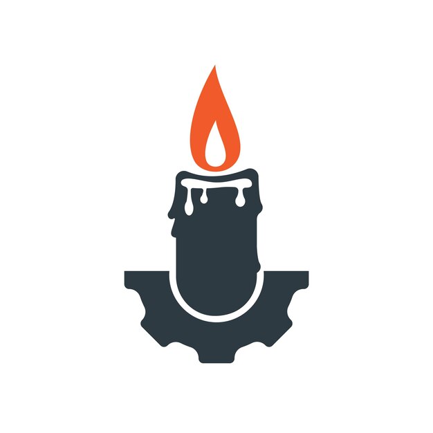 Diseño del logotipo del vector del engranaje de la vela