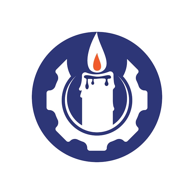 Diseño del logotipo del vector del engranaje de la vela