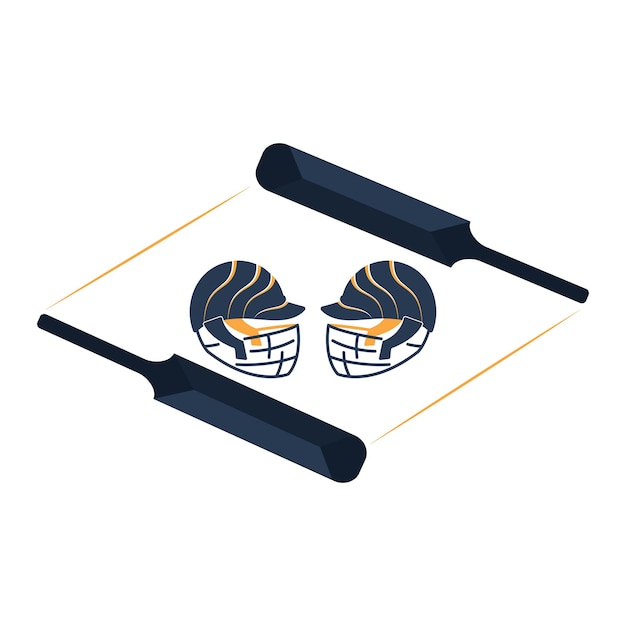 Diseño de logotipo de vector de equipo de cricket Vector de cricket con elementos de diseño de casco de pelota de bate