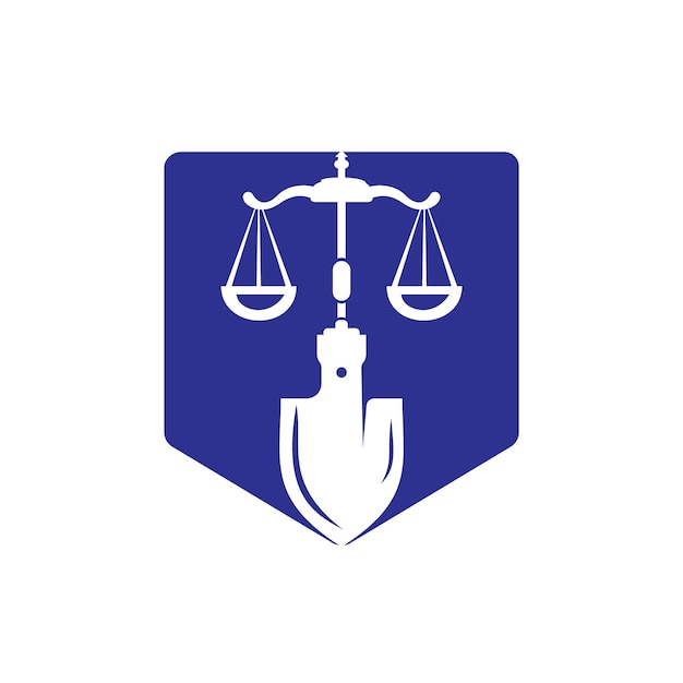 Diseño de logotipo de vector de escala de pala
