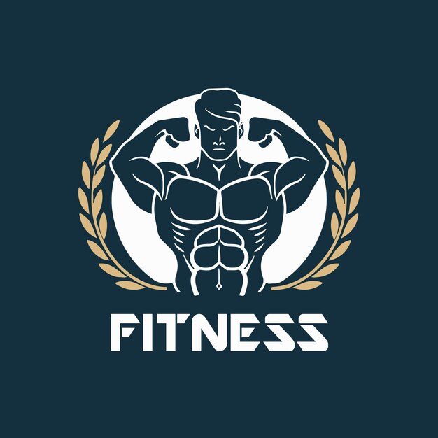 Diseño del logotipo de Vector Fitness para el gimnasio