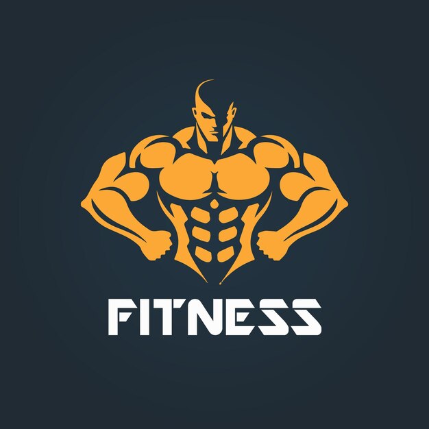 Diseño del logotipo de Vector Fitness para el gimnasio