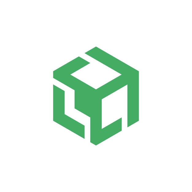 Diseño de logotipo de vector de flecha de cubo de caja