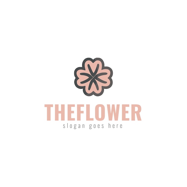 Un diseño de logotipo de vector de flor