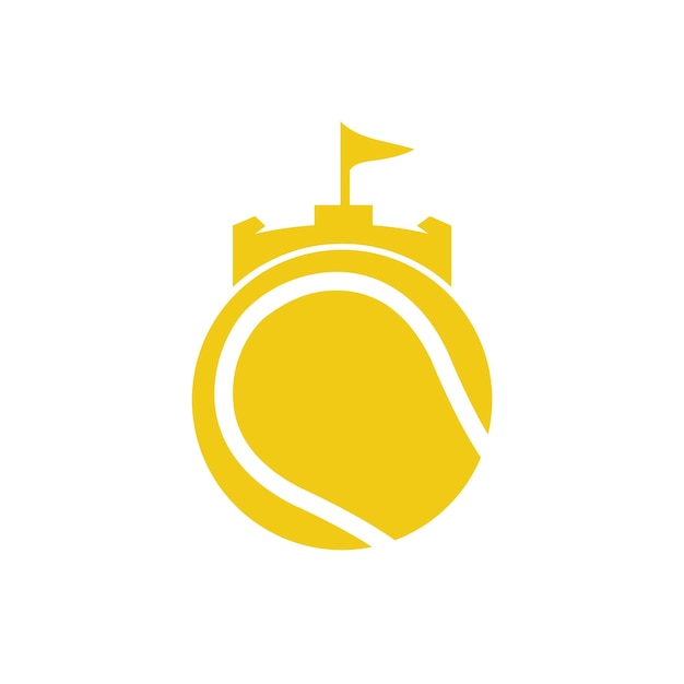 Diseño de logotipo de vector de fuerte de tenis