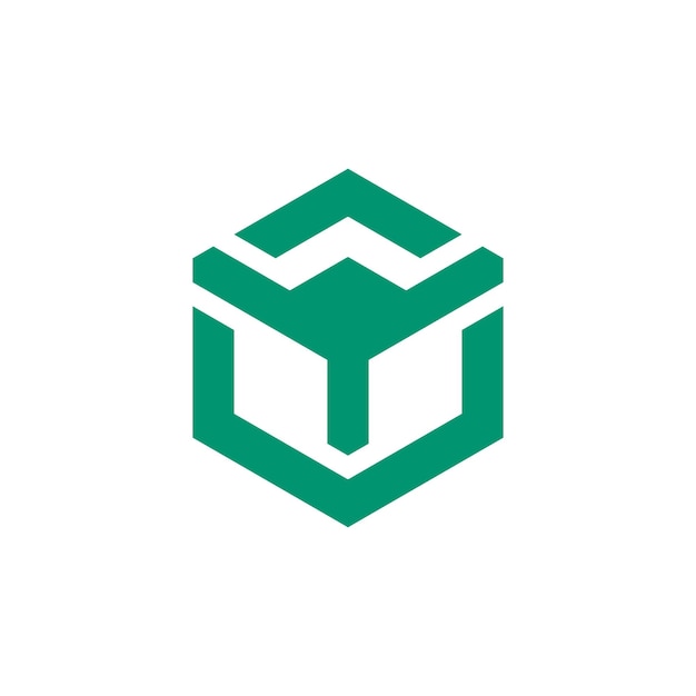 diseño de logotipo de vector geométrico de cubo de caja