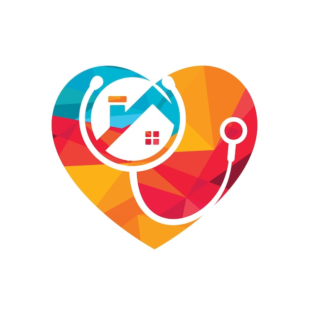 Vector diseño de logotipo de vector de hogar médico