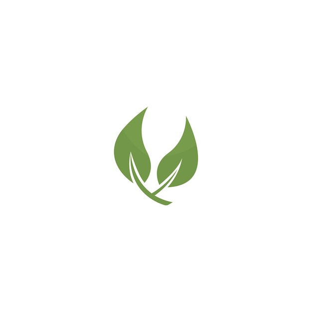 Diseño de logotipo de vector de hoja de árbol