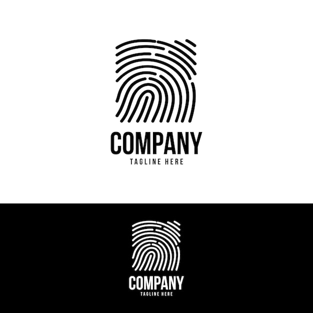 diseño del logotipo del vector de huellas dactilares