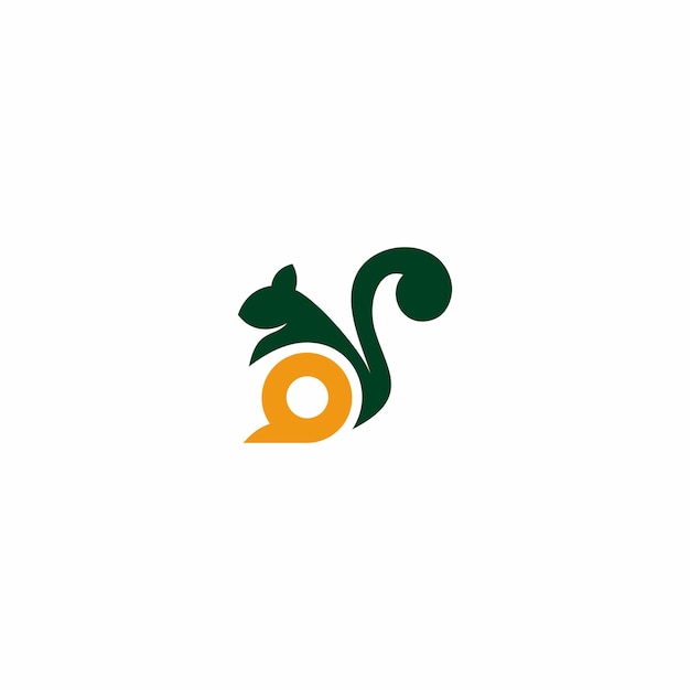 diseño de logotipo de vector de icono de animal de ardilla