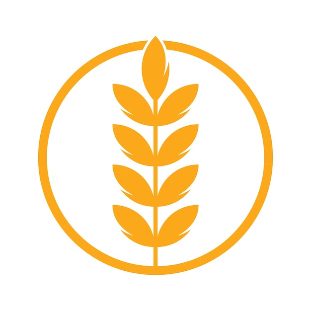 diseño de logotipo de vector de icono de grano de trigo Diseño de logotipo de icono de vector de grano de trigo simple