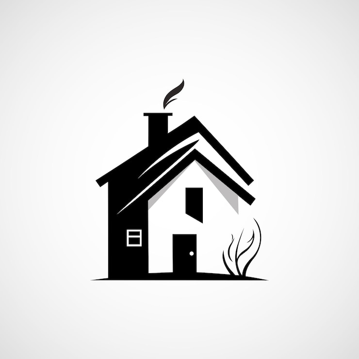 diseño de logotipo de vector de icono de inicio