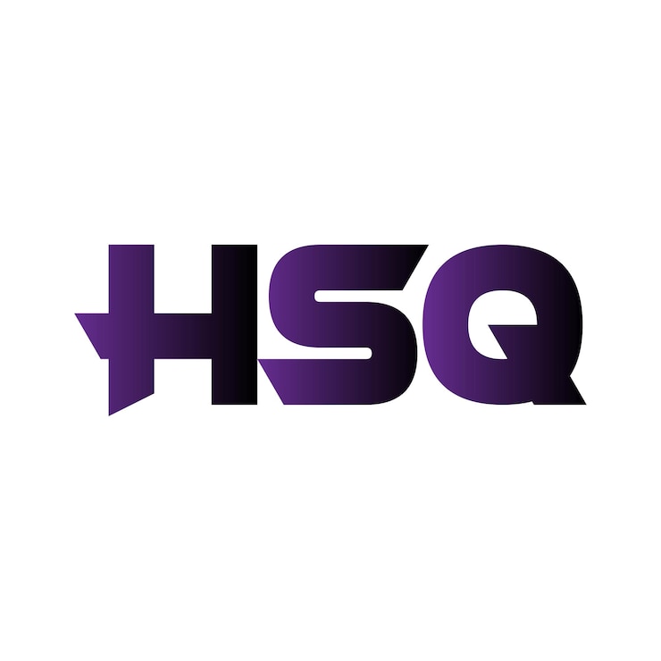 Vector el diseño del logotipo del vector del icono del símbolo inicial de la letra abstracta creativa de hsq