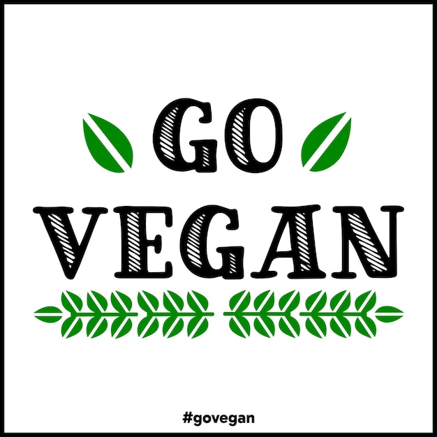 El diseño del logotipo del vector de imagen de estilo de vida vegano