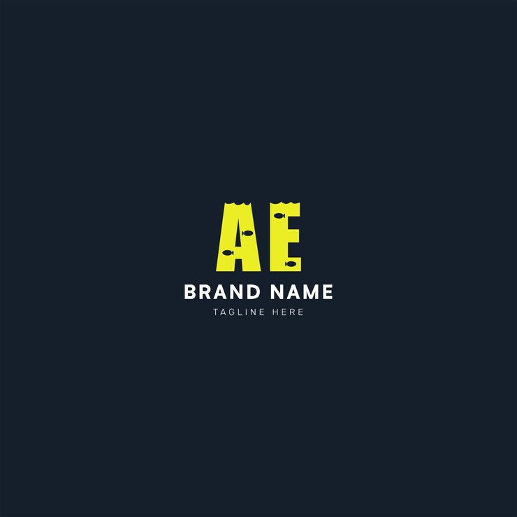 Vector diseño del logotipo del vector de letras ae
