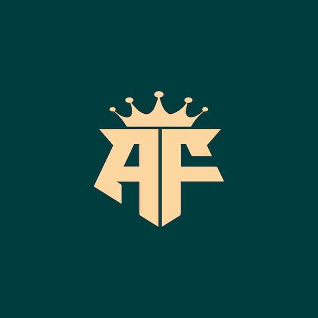 Diseño del logotipo del vector de letras AF