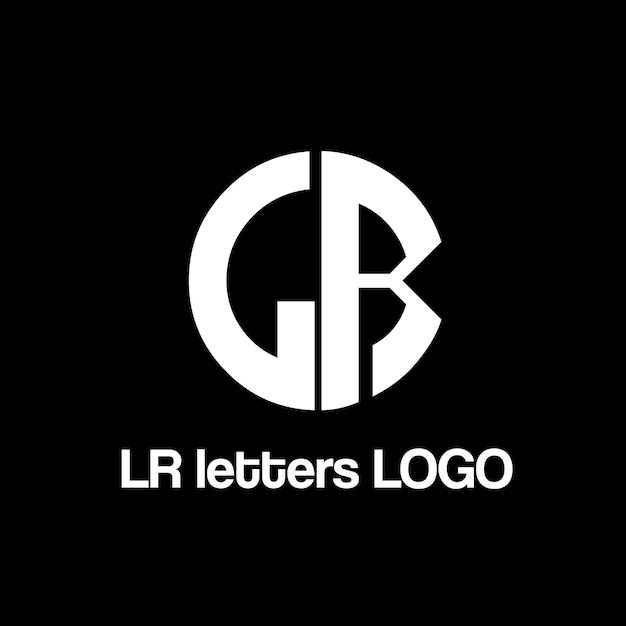diseño del logotipo del vector de letras LR