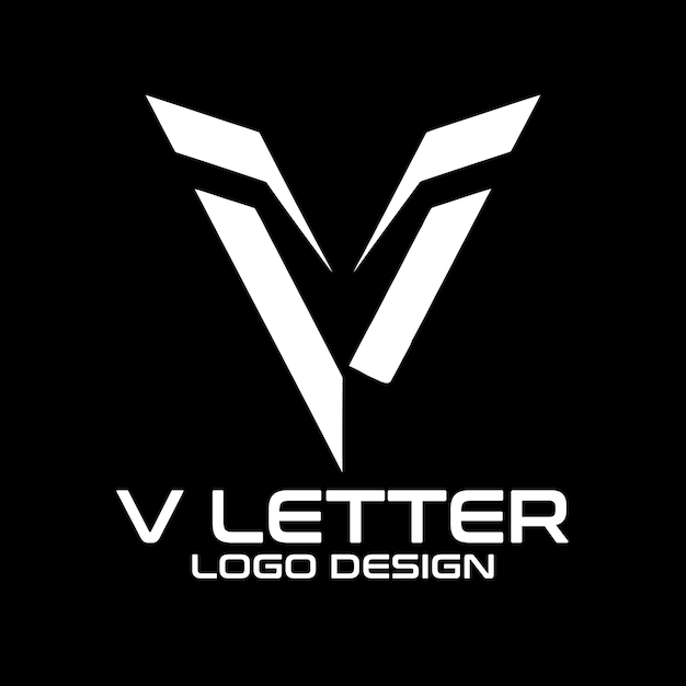 Diseño del logotipo del vector de letras V