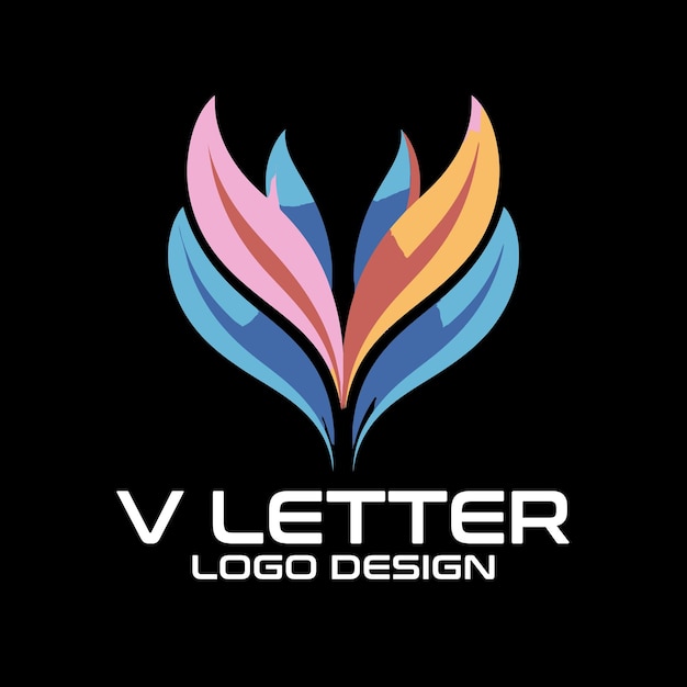 Vector diseño del logotipo del vector de letras v