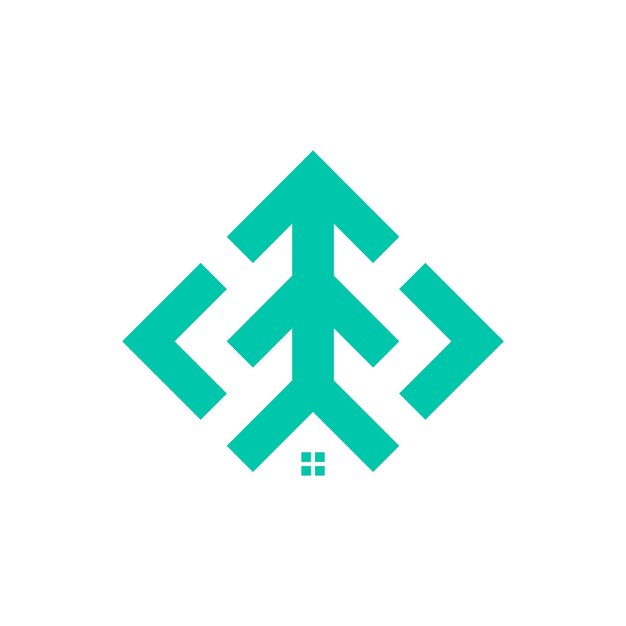 diseño de logotipo de vector de línea abstracta de forma de casa