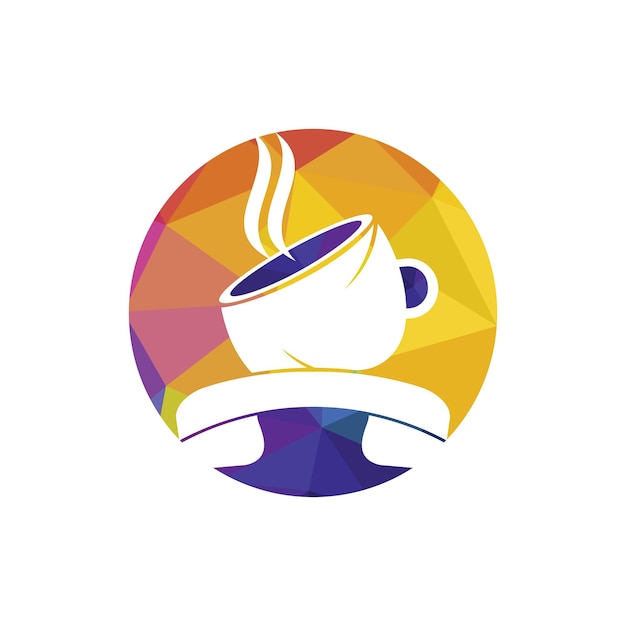 Diseño de logotipo de vector de llamada de café