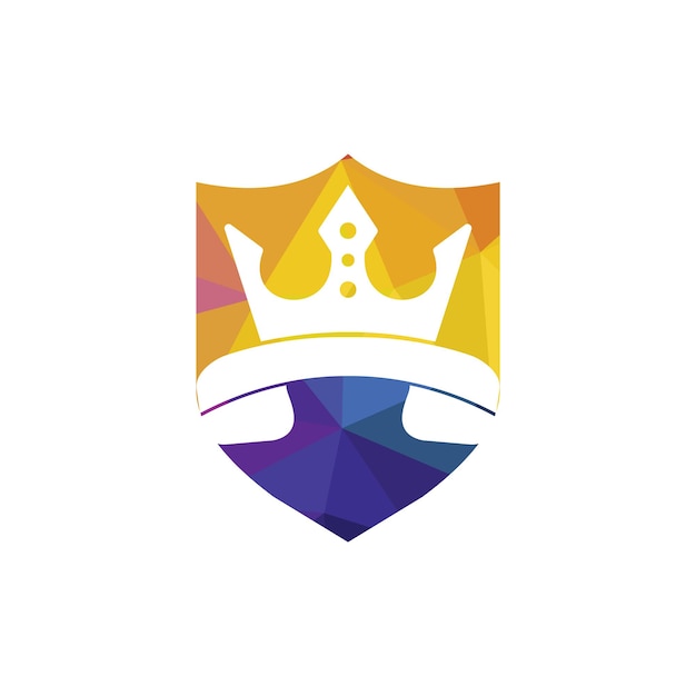 Diseño de logotipo de vector de llamada de rey