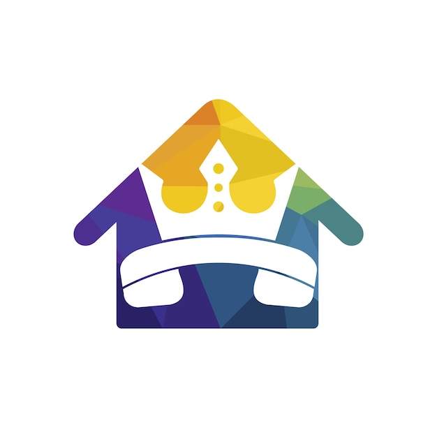 Diseño de logotipo de vector de llamada de rey
