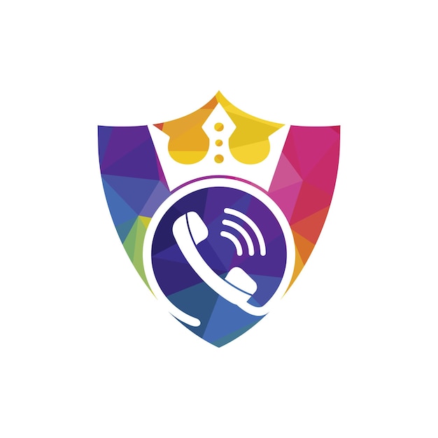 Diseño de logotipo de vector de llamada de rey