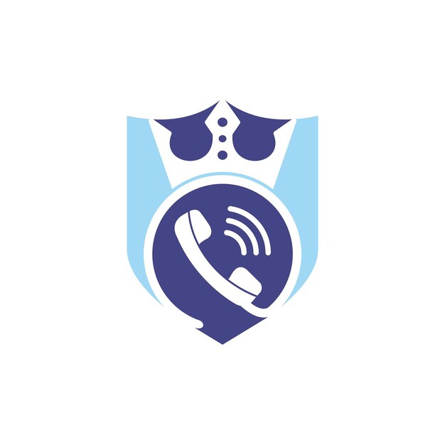 Diseño de logotipo de vector de llamada de rey