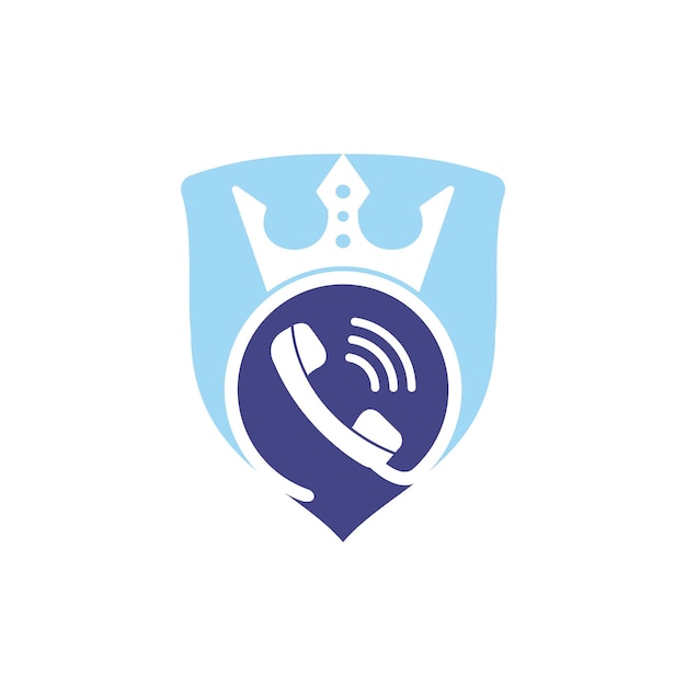 Diseño de logotipo de vector de llamada de rey