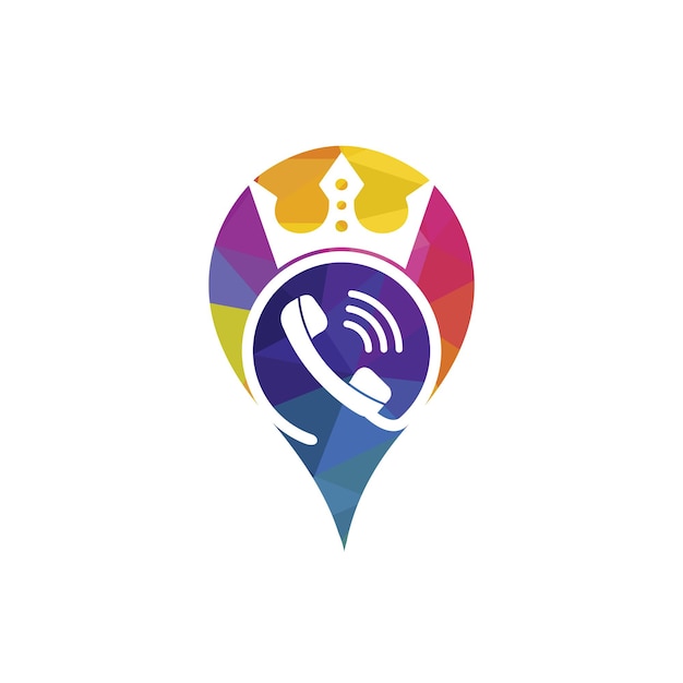 Diseño de logotipo de vector de llamada de rey