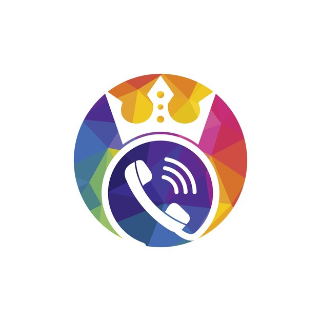 Diseño de logotipo de vector de llamada de rey