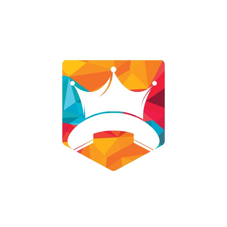 Vector diseño del logotipo del vector de llamadas del rey
